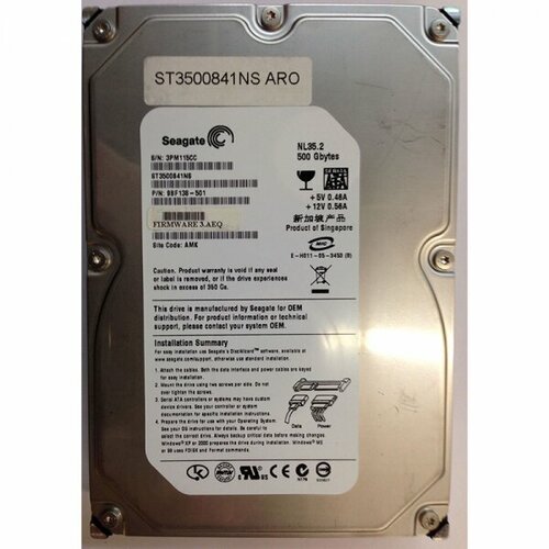 Жесткий диск Seagate 9BF138 500Gb SATAII 35 HDD 617000₽