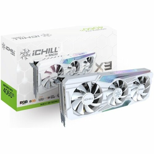 Видеокарта INNO3D GeForce RTX 4060 Ti ICHILL X3 WHITE 8G