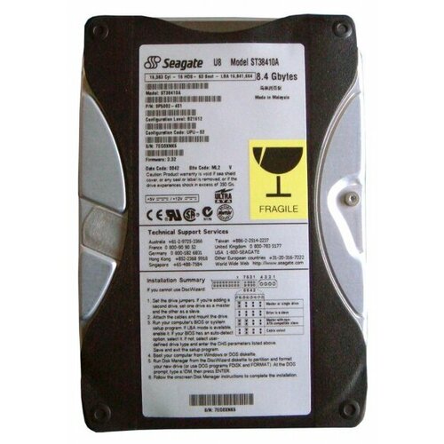 Жесткий диск Seagate ST38410A 84Gb 5400 IDE 35 HDD 302000₽