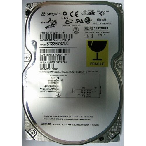 Жесткий диск Seagate ST336737LC 367Gb U160SCSI 35 HDD 1688000₽