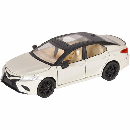 Машина металлическая MX 39280 Toyota Camry свет и звук белый 1:24 металлическая машинка модель toyota camry 3 5 масштаб 1 24 21 см металлическая коллекционная игрушка тойота камри 3 5 с инерционным механизмом 18088