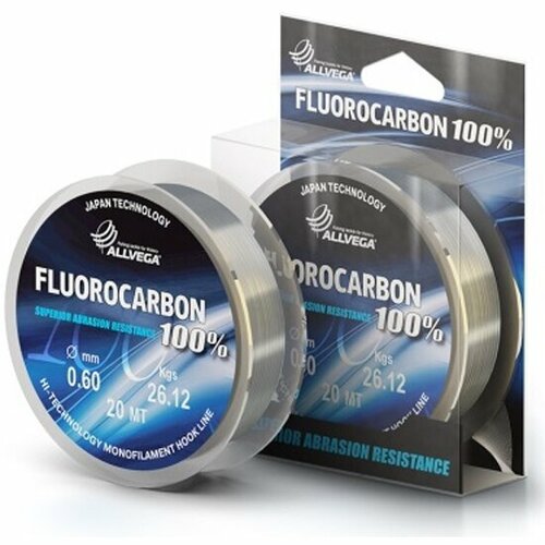 Флюорокарбон ALLVEGA FX FLUOROCARBON 100% 0.80мм (20м) (39.80кг) (прозрачная)
