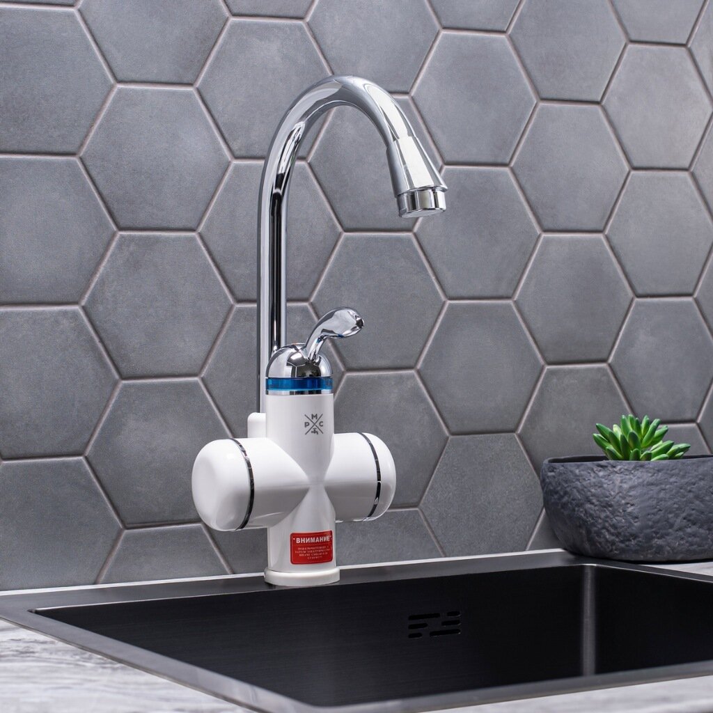 фото Кран-водонагреватель для раковины, РМС, с водонагрев проточн типа, РМС-ЭЛ01