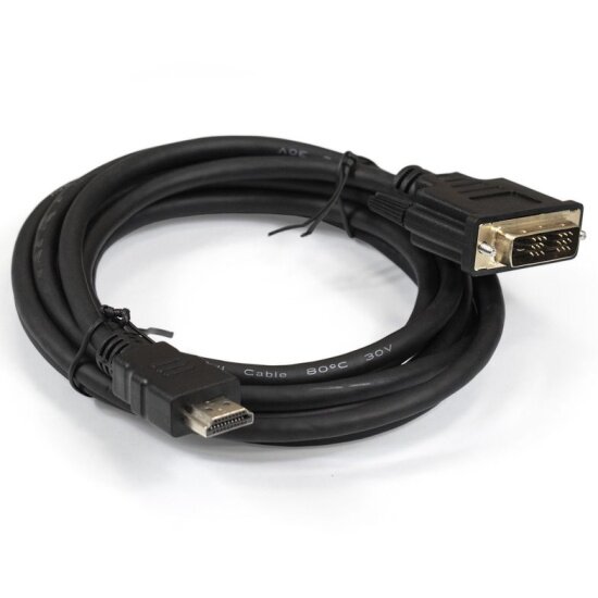 Кабель Exegate HDMI-DVI, 19M/19M, single link, 3м, позолоченные контакты