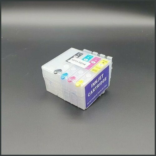 Картриджи ДЗК Epson Workforce WF-7110DTW WF-7610 WF-7620, T2701, T2702, T2703, T2704 комплект 4шт с авточипами