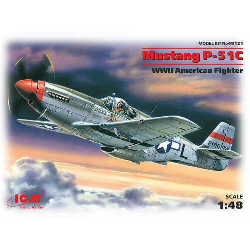ICM Сборная модель Mustang P-51C Американский истребитель Второй мировой войны, 1/48 32108 летчицы на службе ввс сша 1943 1945 г 3 фигуры