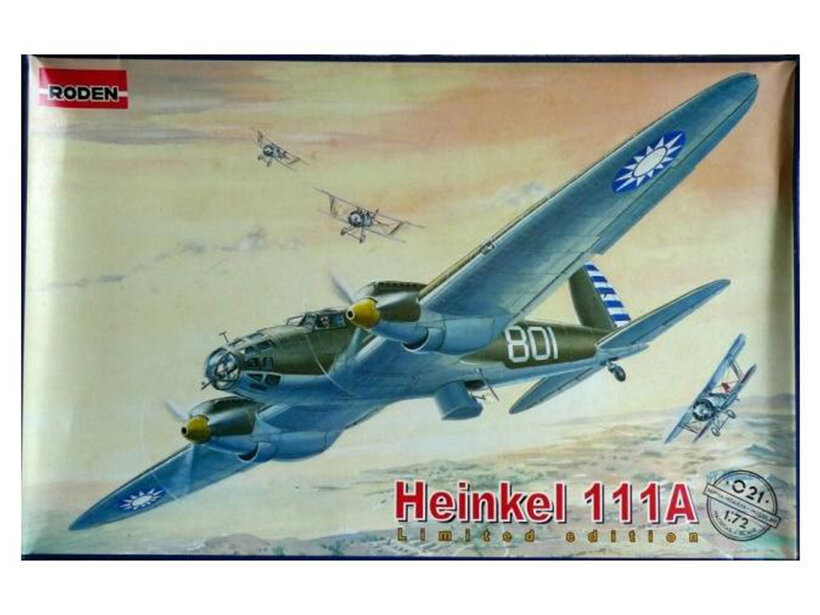 Roden Сборная модель Немецкий средний бомбардировщик Heinkel HE-111A (1:72)