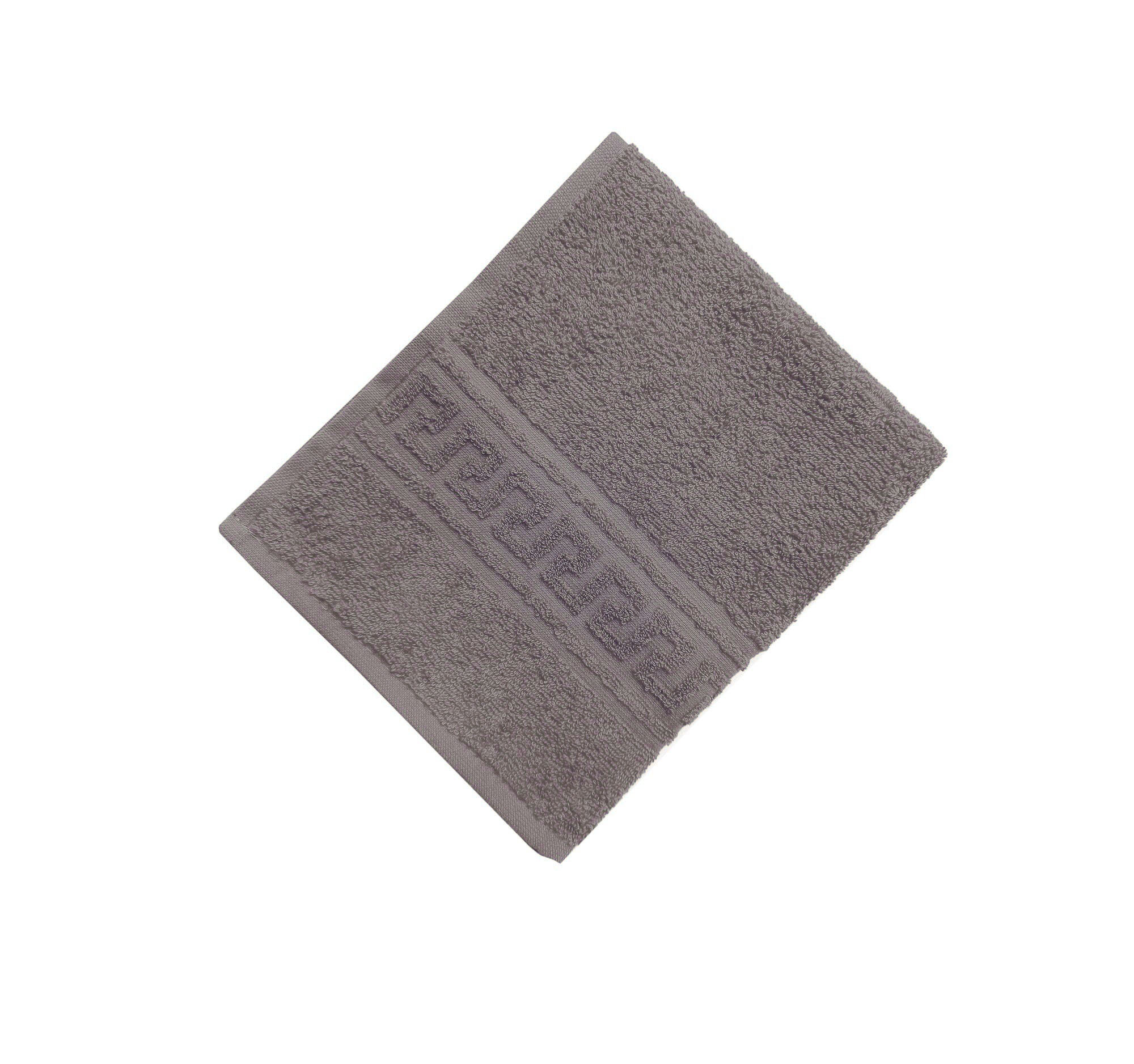 Махровое гладкокрашеное полотенце 40*70 см 380 г/м2 (Серый)