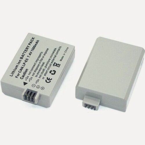 Изображение товара Аккумуляторная батарея Amperin для фотоаппарата Canon EOS 1000D (LP-E5) 7,4V 1500mAh