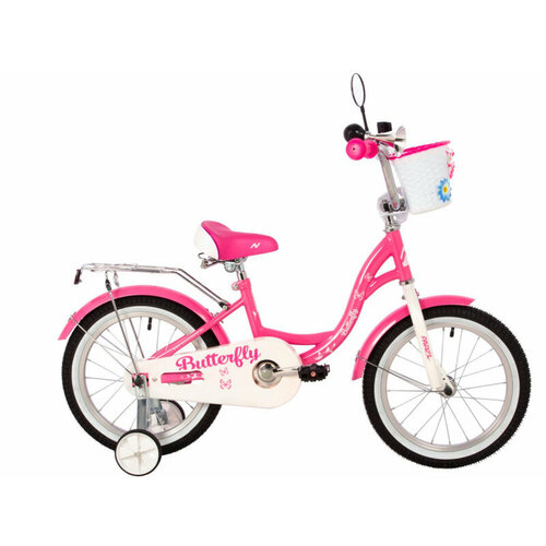 Детский велосипед Novatrack Butterfly 16 год 2023 цвет Розовый 1060000₽