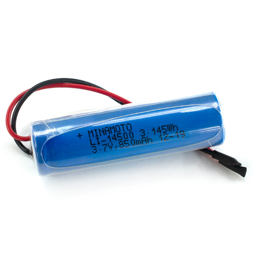 Аккумулятор Li-Ion Minamoto Li-14500-N/W 3.7V 850mAh с выводами под пайку (провода) аккумулятор minamoto li ion 18650e 260 n 3 7 в 2600 мач без защиты bulk