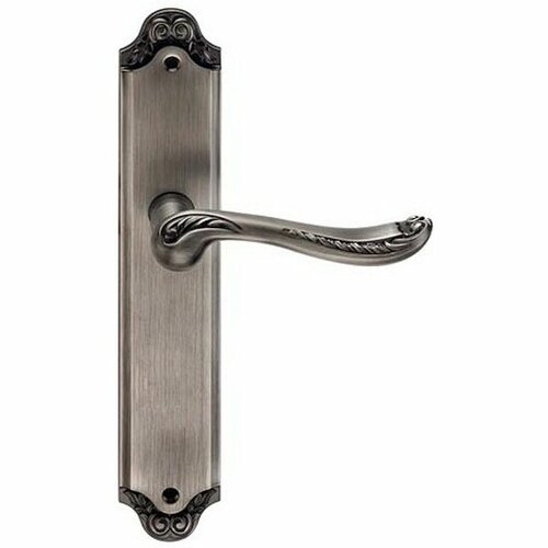 Ручка дверная на длинной планке Archie GENESIS ACANTO BL. SILVER (PS), черн. серебро