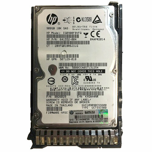 Жесткий диск HP 0B26029 900Gb SAS 25 HDD 3116000₽