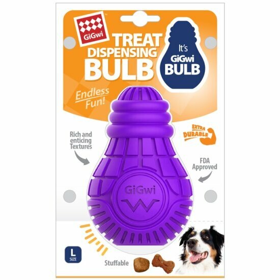 Игрушка для собак GiGwi Bulb Rubber Резиновая лампочка 12см - фото №1