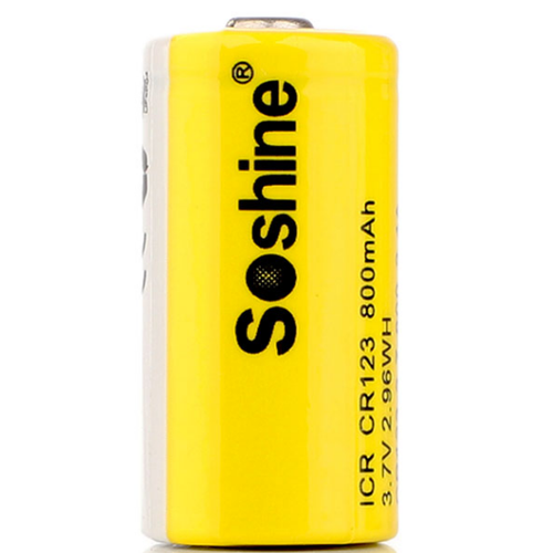 Аккумулятор Li-Ion Soshine 16340 - 37 V - 800 mAh перезаряжаемый 450₽