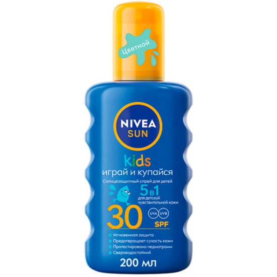 Солнцезащитный лосьон для детей Nivea Sun Играй и купайся SPF 30, 200 мл