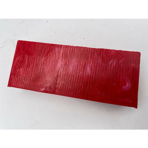 фото Акриловый брусок для рукояти цвет "красный перламутр" клинки цаплина