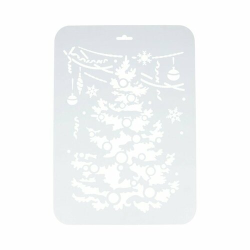 Трафарет-Дизайн Трафарет новогодний 31 x 22 см Новогодняя елка НГП-68.1