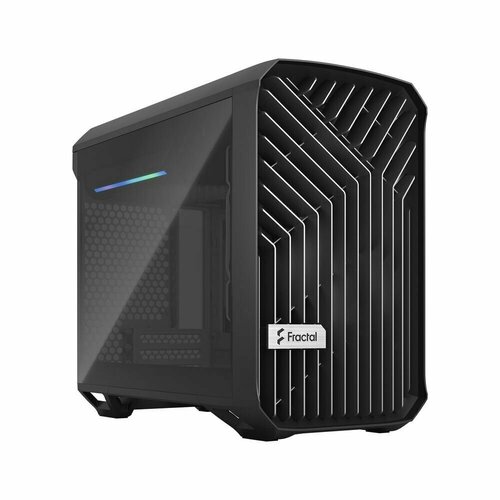Корпус для ПК Fractal Design Torrent Nano Black TG Dark Tint / mITX, TG / 1x180mm fan