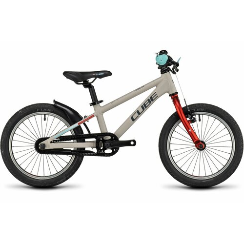 Детский велосипед Cube Cubie 160 RT, год 2023, цвет Серебристый-Красный aluminium alloy