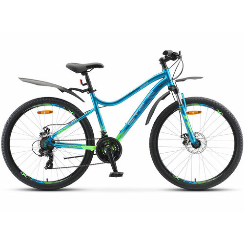 Женский велосипед Stels Miss 5100 MD V040, год 2022, цвет Синий-Зеленый, ростовка 15