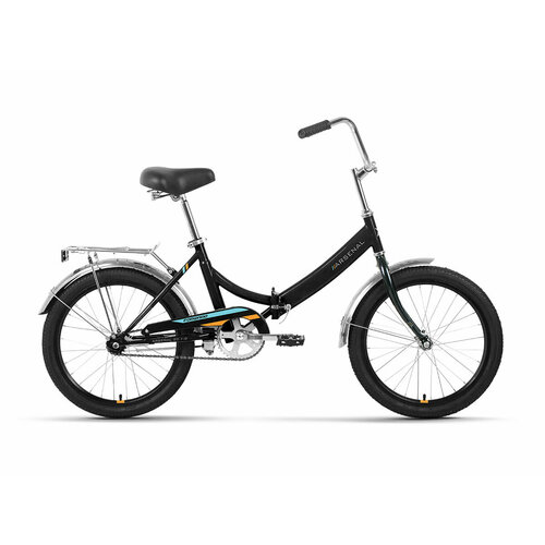 Складной велосипед Forward Arsenal 20 1.0, год 2022, цвет Черный-Оранжевый велосипед forward arsenal 20 x черный золотой 20 14 0 2021 года rbkw1c201001
