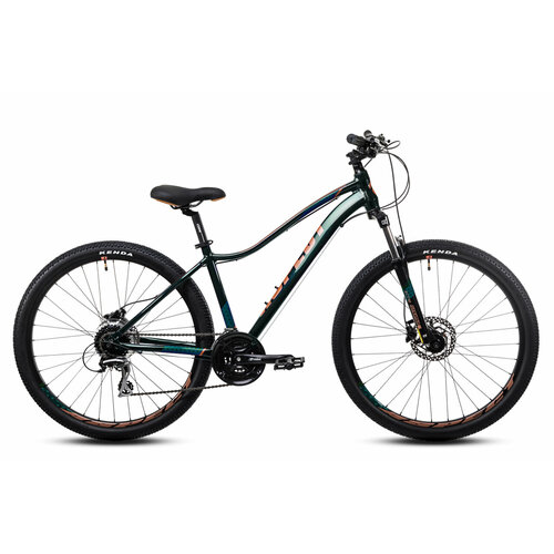 Женский велосипед Aspect Alma HD, год 2022, цвет Зеленый-Коричневый, ростовка 14.5