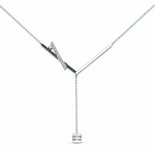 Колье Brilliant Style, белое золото, 585 проба, бриллиант, длина 46 см., золотой, белый