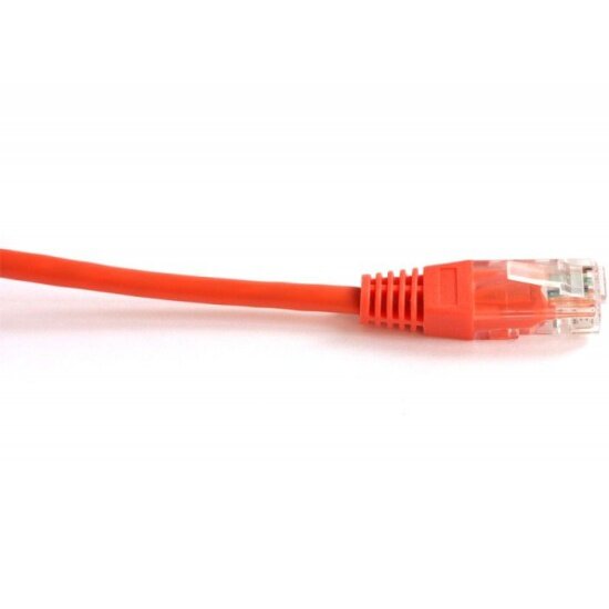 Патч-корд RJ45 - RJ45, 4 пары, UTP, категория 5е, 1 м, оранжевый, TWT TWT-45-45-1.0-OR - фото №1