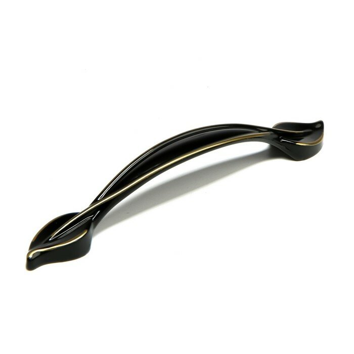 Ручка скоба CAPPIO RSC290, м/о 128, цвет черно-золотой - фотография № 1