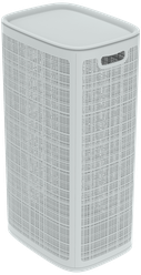 Плетёная корзина для белья сборная «Лён» 100л (430×321×800мм) серый, арт. АП 377