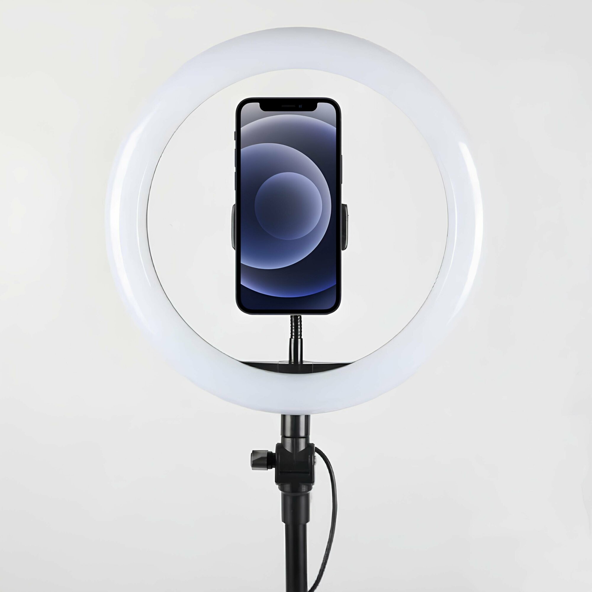Многофункциональная кольцевая лампа с штативом для телефона. видеосъемка селфи настраиваемое освещение теплый и белый свет