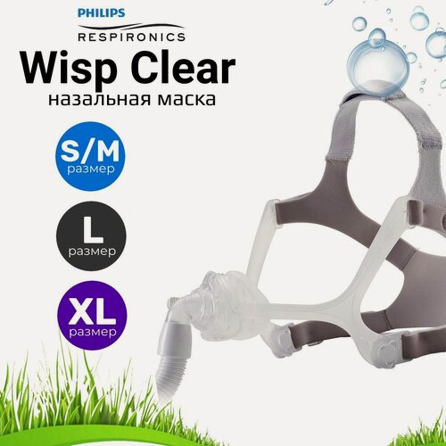 Изображение товара Philips Wisp Clear фрейм пластик (3 размера в комплекте) маска назальная для СИПАП