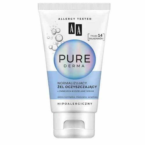 AA Гель для умывания PURE DERMA Нормализующий, 150 мл