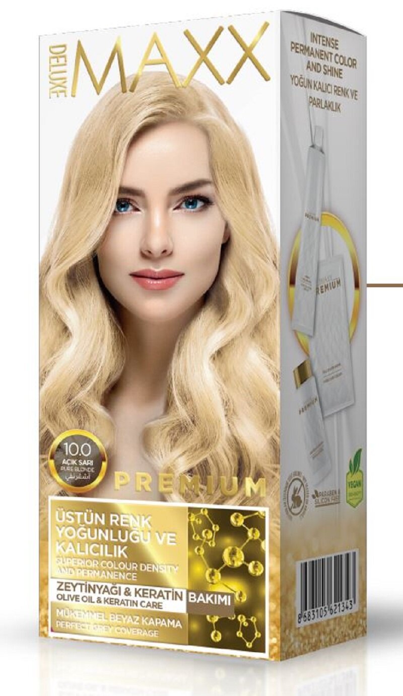 MAXX DELUXE PREMIUM Краска для волос 10.0 светлый блондин