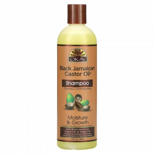 Okay Pure Naturals, Black Jamaican Castor Oil, черное ямайское касторовое масло, шампунь, 355 мл (12 жидк. унций)