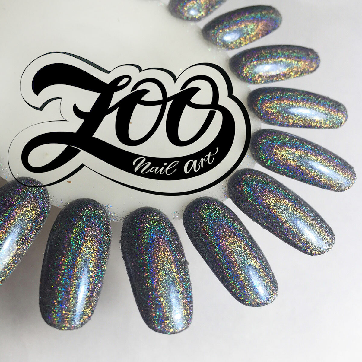 Голографическая втирка Серебряная Вспышка №1078 Zoo Nail Art 1 г