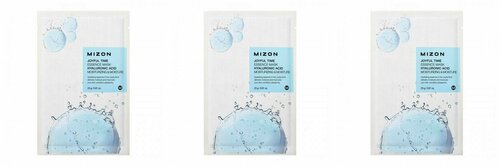 Mizon Маска тканевая для лица Joyful Time Essence Mask Hyaluronic Acid, с гиалуроновой кислотой, 23 гр, 3 шт