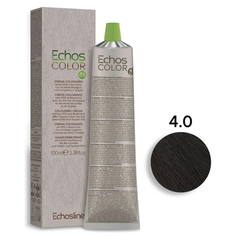 ECHOS LINE, ECHOS COLOR, Крем-краска №4.0 NEW средне-каштановый, 100 мл