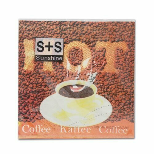 JLC-2PLY Салфетки 33*33см 2-х слойные 20 шт/упак (чашка кофе)