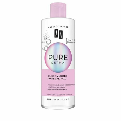 AA Очищающее молочко PURE DERMA Успокаивающее, 200 мл