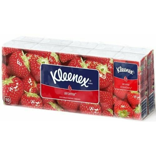 Kleenex Носовые платочки Клубника ароматизир. блок 10 шт