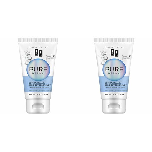 AA PURE DERMA Нормализующий очищающий гель 150мл , 2шт.