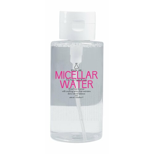 YOUTH LAB Micellar Water Мицеллярная вода для всех типов кожи лица очищающая, 400 мл