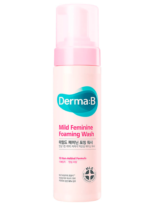 Слабокислотная очищающая пенка для интимной гигиены Derma: B Mild Feminine Foaming Wash 200 мл