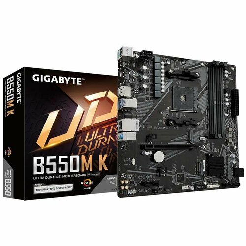 Материнская плата Gigabyte B550M K Soc-AM4 AMD B550 4xDDR4 mATX RAIDHDMI 8118₽