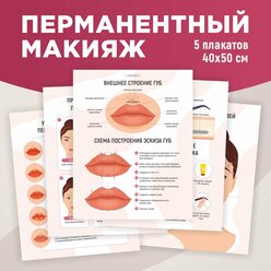 Набор плакатов Перманентный макияж