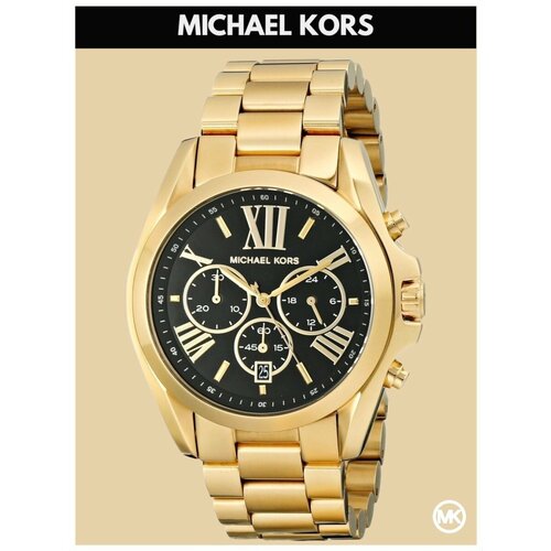 фото Наручные часы michael kors bradshaw m5739k, черный, золотой