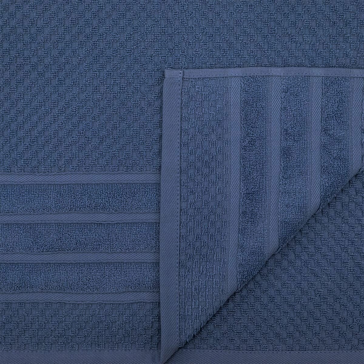 Махровое полотенце Валдорф 50х80 см, банное / для ванной / пляжное / гостевое/ подарочное/ 100% хлопок / цвет синий / 1 шт - фотография № 2