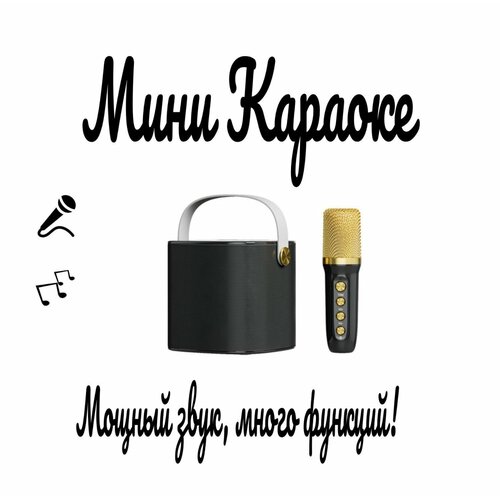 YS-101 Мини караоке система с микрофоном управление с микрофона подключение к смартфону и телевизору смена тембра улучшение голоса 1800₽